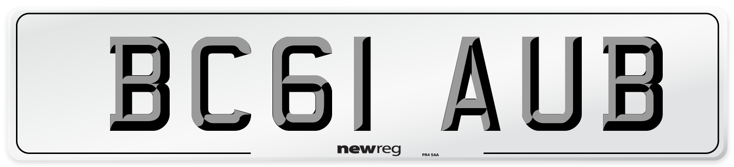 BC61 AUB Number Plate from New Reg